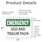 Signmission AED And Trauma Pack, 24 in W x Rectangle, Vinyl Decal OS-2PACK-EM-D-1824-L-10287 - alternate 6